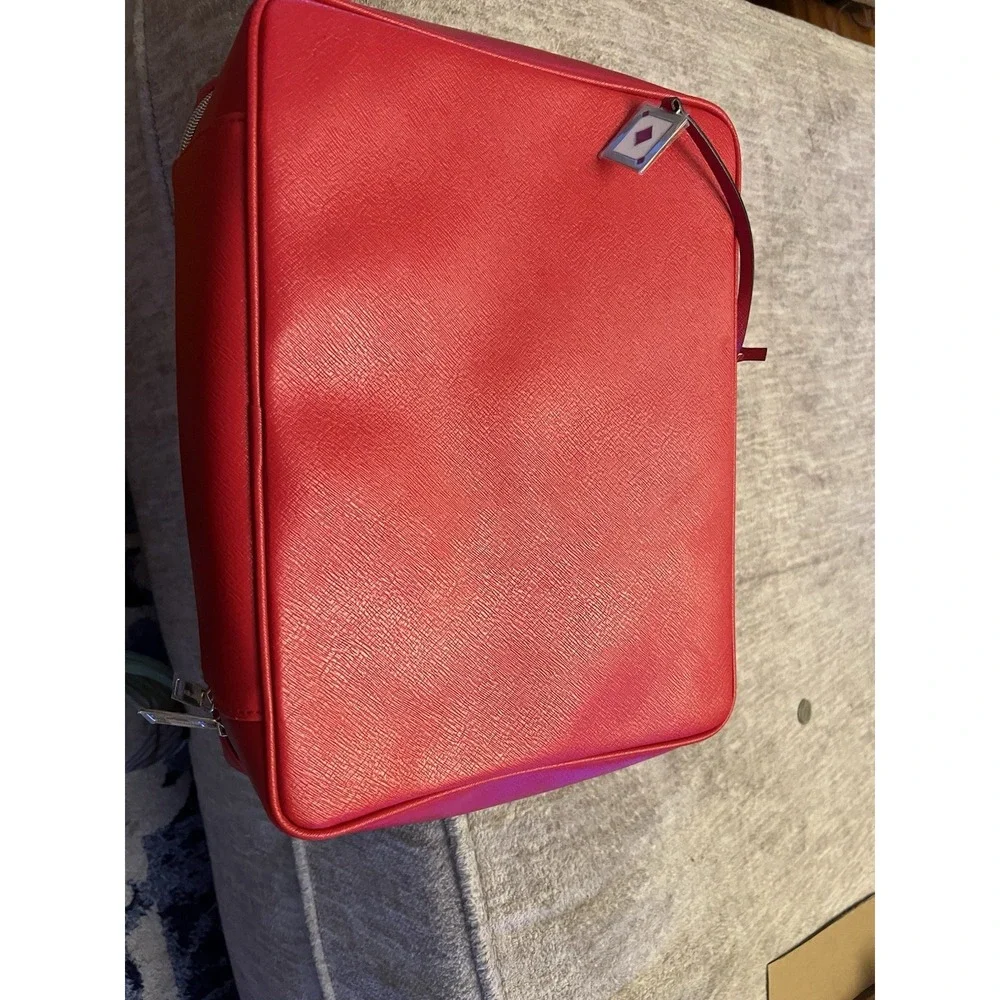 Estee Lauder Red Playing Card Theme Makeup Weekender Bag Travel Toiletries New